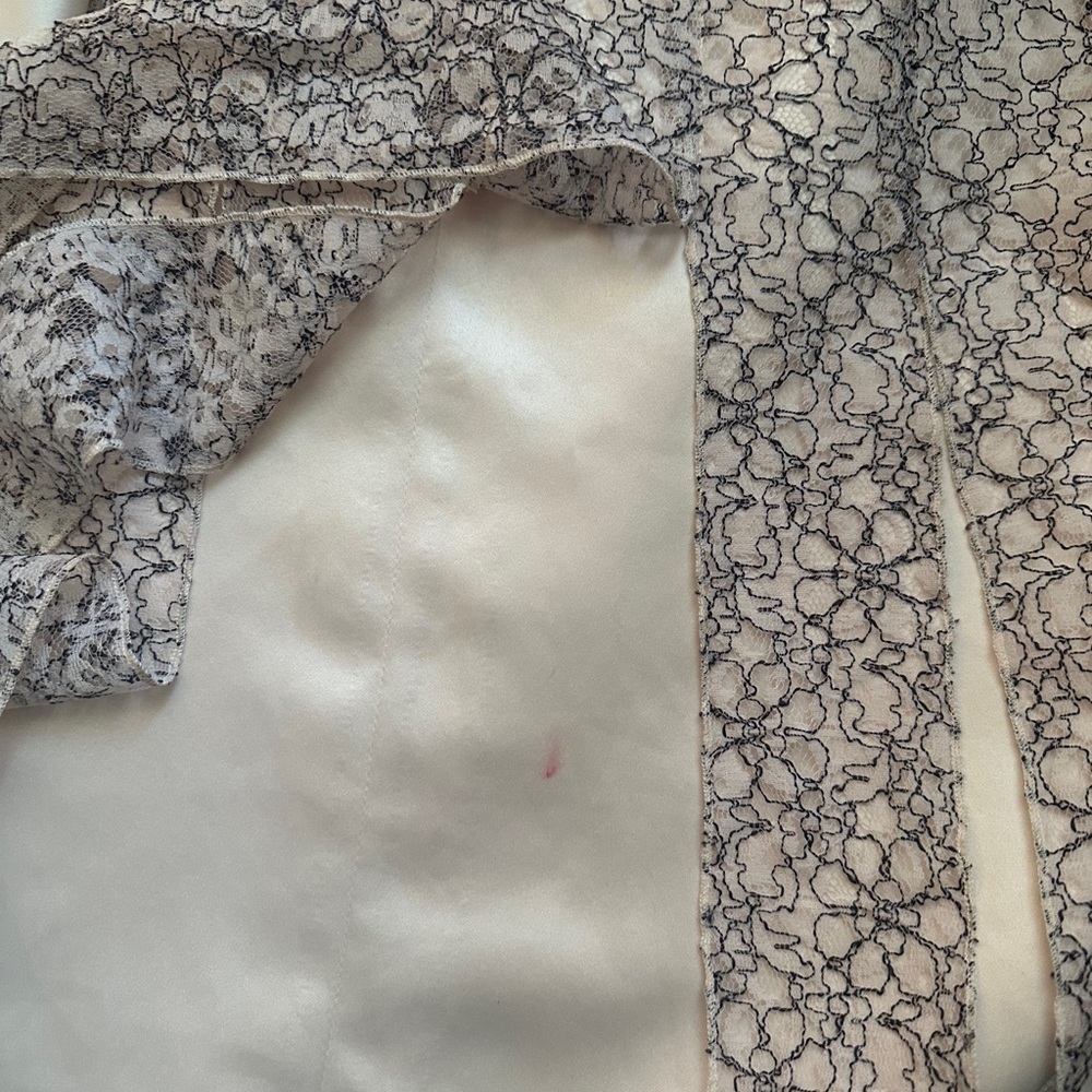 KELLY BLUE A-Line Skirt with Tie Waist SIZE 2 WOMEN'S SMALL Lined Belted Lace - Picture 8 of 15